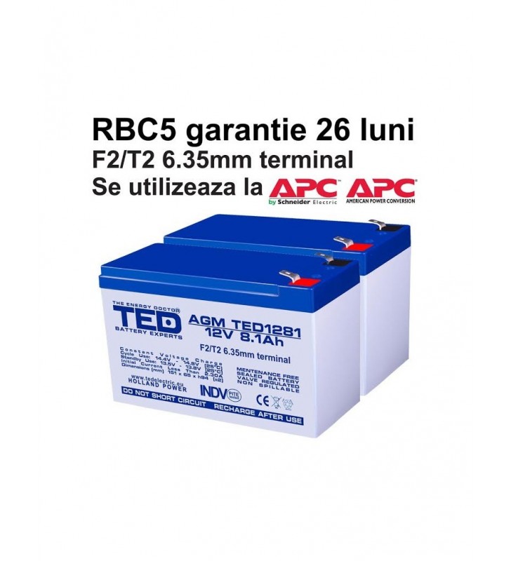 Acumulatori ups compatibili apc rbc5 rbc 5