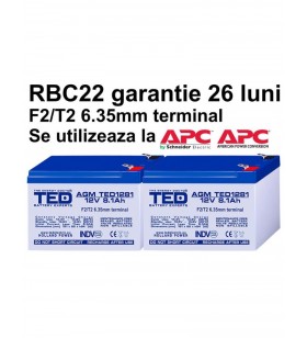 Acumulatori ups compatibili apc rbc22 rbc 22