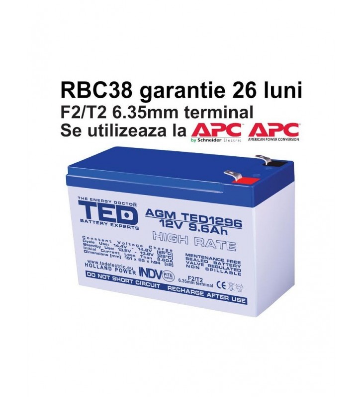 Acumulator ups compatibil apc rbc38 rbc 38