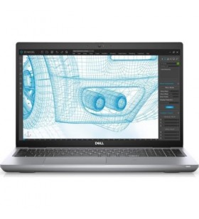 Laptop dell precision 3561, intel core i7-11850h, 15.6inch, ram 16gb, ssd 512gb, nvidia t1200 4gb, windows 11 pro, grey