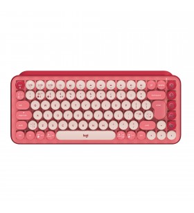 Logitech pop keys tastaturi rf wireless + bluetooth qwerty italiană bourgogne, roz, trandafir