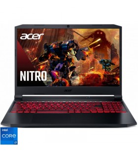 Laptop acer gaming 15.6'' nitro 5 an515-57, qhd ips 165hz, procesor intel® core™ i7-11800h (24m cache, up to 4.60 ghz), 32gb ddr4, 1tb ssd, geforce rtx 3070 8gb, win 11 home, black
