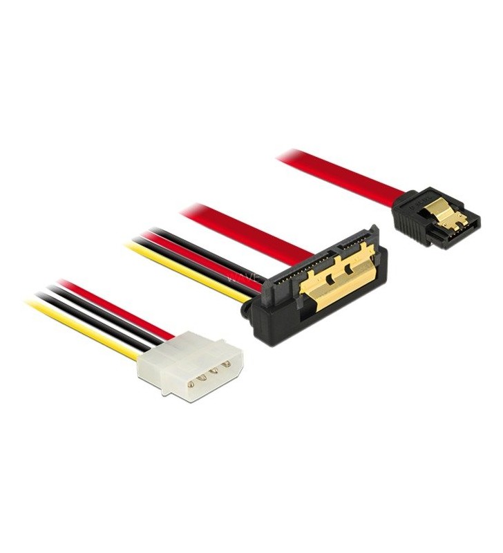 Cablu adaptor delock  sata 7pin + 5.25"-4pin - sata 22pin