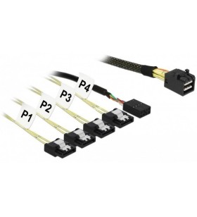 Cablu adaptor delock  mini sas hd sff-8643 - 4x sata 7pin