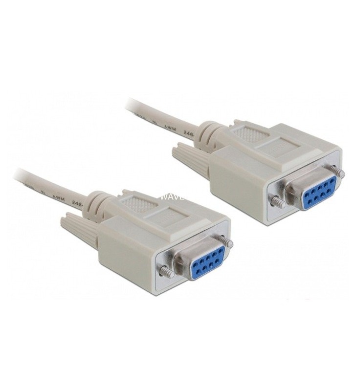 Delock  serial null modem 9 pini mamă la 9 pini mamă 1,8 m, cablu
