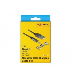 Set cablu de încărcare usb magnetic delock  pentru lightning / micro usb / usb-c