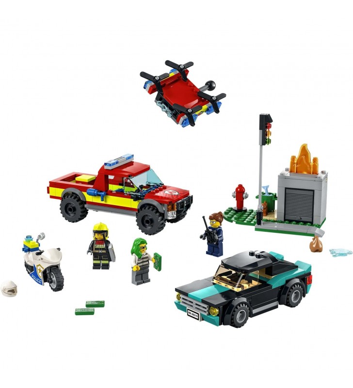Jucărie de construcție lego  60319 city pompier și urmărire
