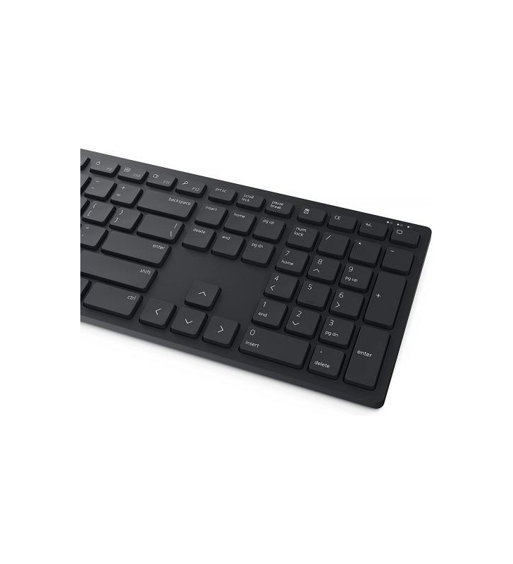 Kit wireless tastatura dell km3322w, usb, black + mouse optic, usb, black