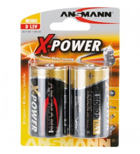 5015633 - primary battery, alkaline, d, 1.5v, x-power, pack of 2 pieces, ansmann