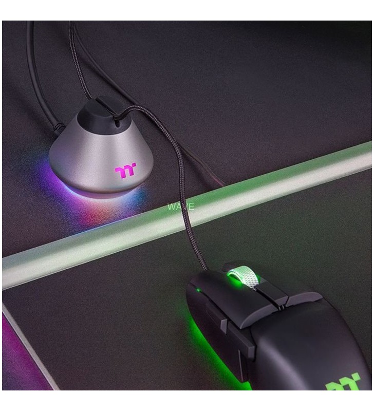 Thermaltake  argent mb1 rgb mouse bungee, management cablu (gri)