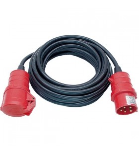 Cablu prelungitor de alimentare brennenstuhl  cee ip 44, mufa trifazata de 400 v (negru/rosu, 25 de metri)