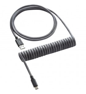 Cablu pentru tastatură în spirală cablemod  classic, gri carbon (gri, 1,50 metri)