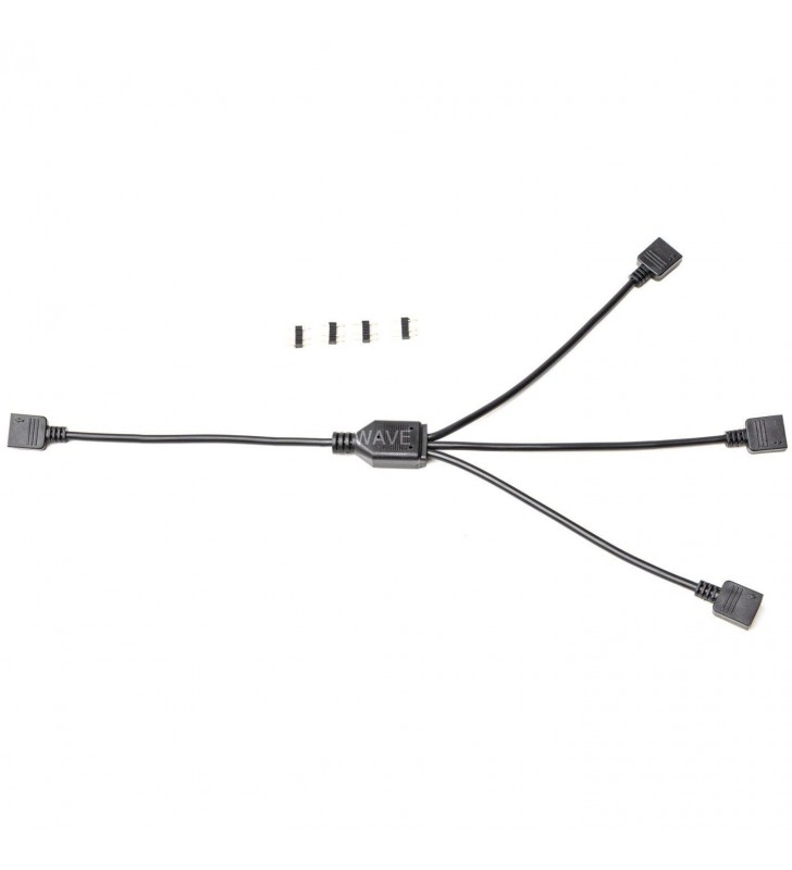 Ekwb cablu splitter  ek-loop d-rgb cu 3 căi, cablu y (negru, 300 mm +/- 5 mm)
