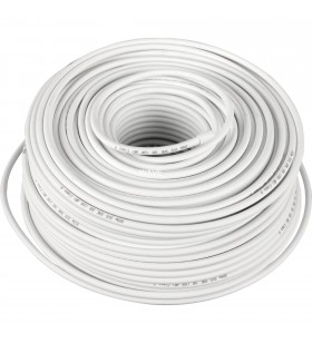 Cablu goobay  coaxial inel de 100 de metri (alb, 100 de metri, 100 db)