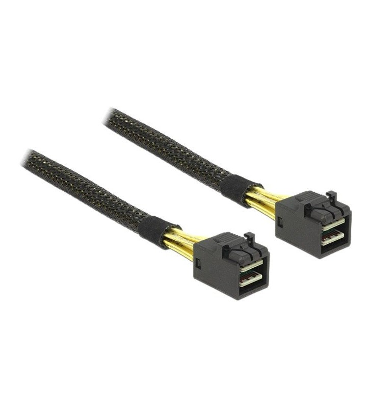 Cablu delock  mini sas hd sff-8643 - mini sas hd sff-8643 (negru, 1 metru)