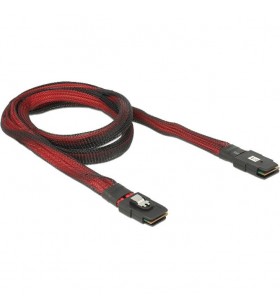 Cablu delock  mini-sas sff-8087 - mini-sas sff-8087 (rosu/negru, 1 metru)