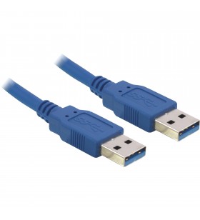 Cablu delock  usb 3.0 mufa a - mufa a (albastru, 1,5 metri)