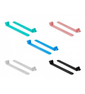 Legături de cablu din silicon reutilizabile delock (10 bucati, culori asortate)