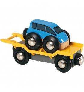 Transport auto brio world cu rampă, vehicul de jucărie