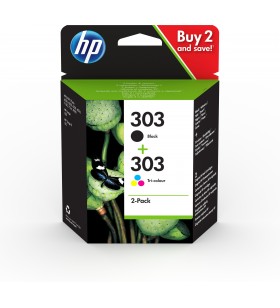 HP Pachet cu 2 cartușe de cerneală originale 303 negru/tricolor
