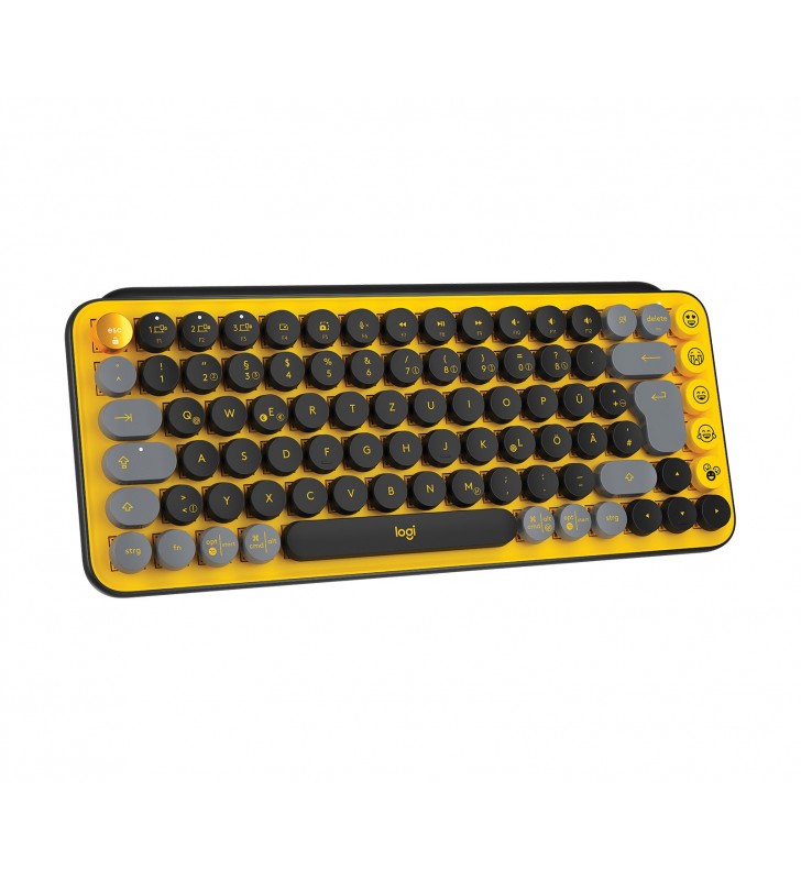 Logitech pop keys wireless mechanical keyboard with emoji keys tastaturi bluetooth qwertz germană negru, gri, galben