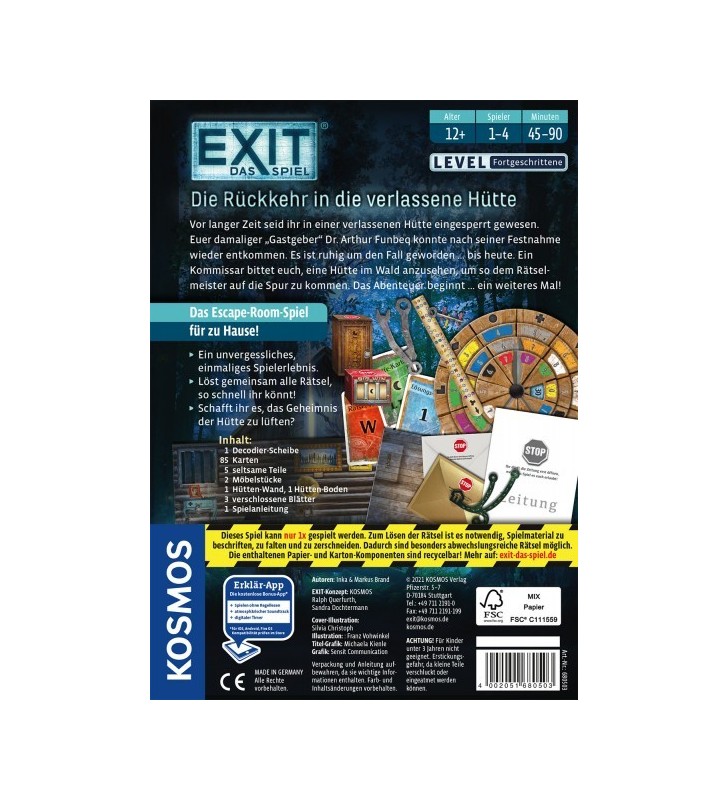 Kosmos exit board game escape