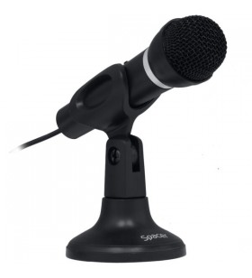 Microfon  spacer, suport tip "picior", conector jack 3.5 mm, negru, "spmf-retro"