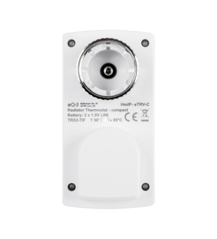 Termostat pentru radiator homematic ip  smart home - compact (hmip-etrv-c), termostat de încălzire (alb)