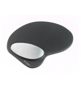Memory gel mouse pad with integ/wrist support- black/grey