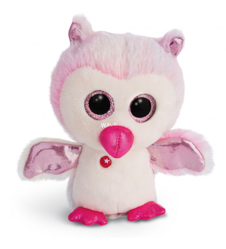 Bufniță atârnată nici  glubschis prințesa holly, jucărie de drăgălaș (roz/crem, 15 cm)