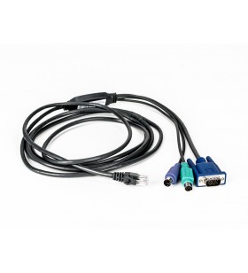 Vertiv avocent ps2iac-10 cabluri prelungitoare cu mufe mamă/tată rj - 45 vga, 2xps/2 negru, albastru, verde, purpuriu