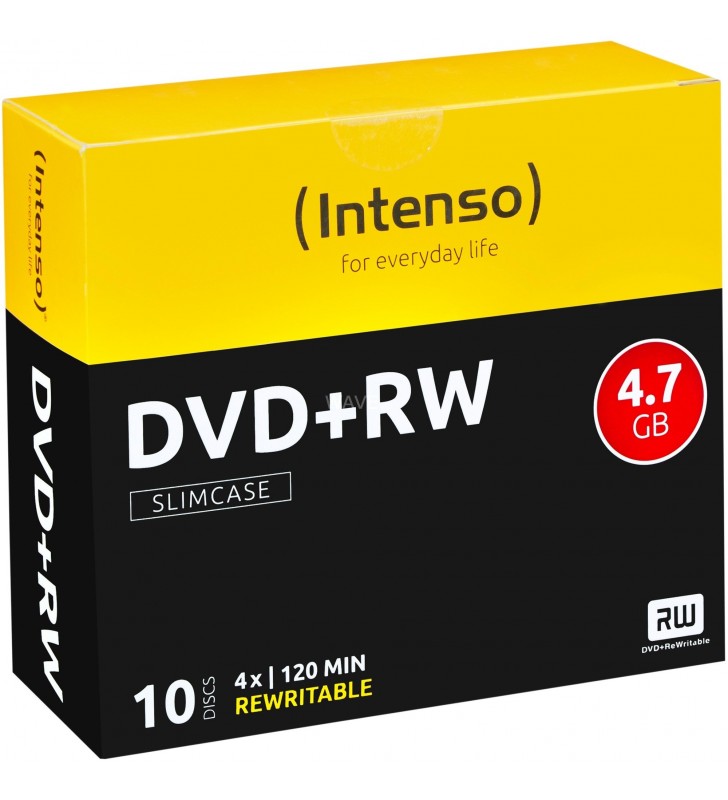 Intenso  dvd+rw 4,7 gb, dvd-uri goale (4x, 10 bucăți)