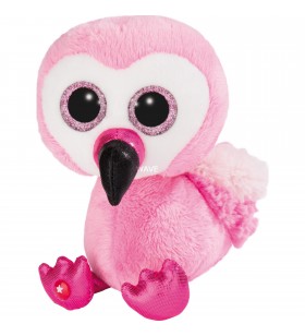 Nici  glubschis atârnând flamingo fairy-fa, jucărie de drăgălaș (roz deschis/alb, 15 cm)