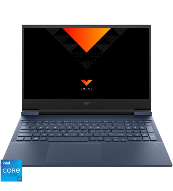 Laptop hp victus 16-d0095nq, intel core i5-11400h, 16.1", ram 16gb, ssd 512gb, nvidia geforce rtx 3050 ti 4gb, free dos, blue