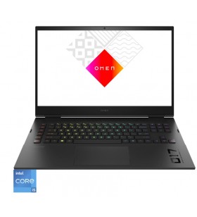 Laptop gaming hp omen 17-ck0010nq cu procesor intel® core™ i5-11400h, 17.3", full hd, 16gb, 1tb ssd, nvidia® geforce rtx™ 3060 6gb, free dos, black