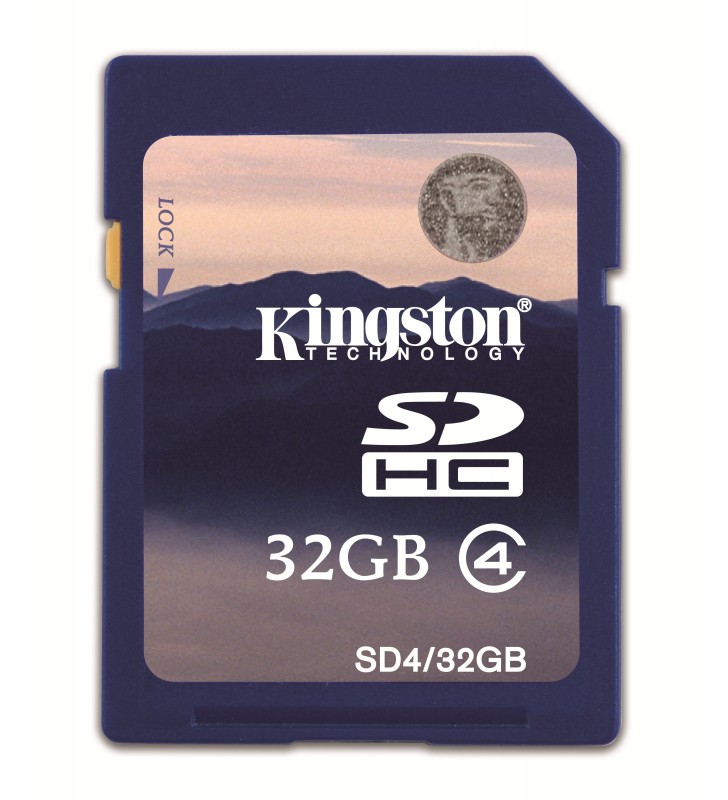 Kingston technology 32gb sdhc card memorii flash 32 giga bites clasa 4