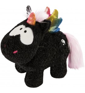 Nici  unicorn rainbow yin, jucărie de pluș (multicolor/negru, 32 cm)