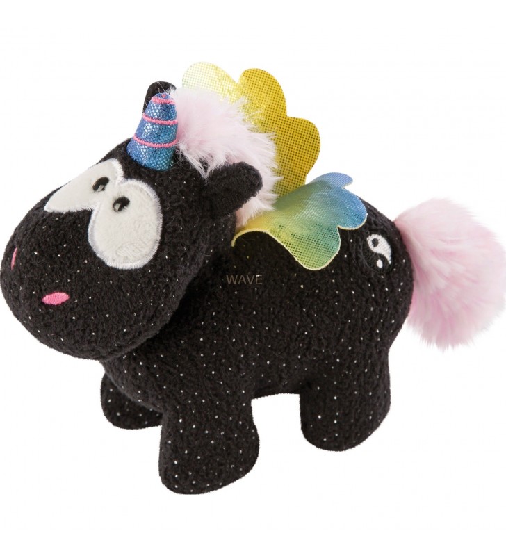 Nici  unicorn rainbow yin, jucărie de pluș (multicolor/negru, 13 cm)