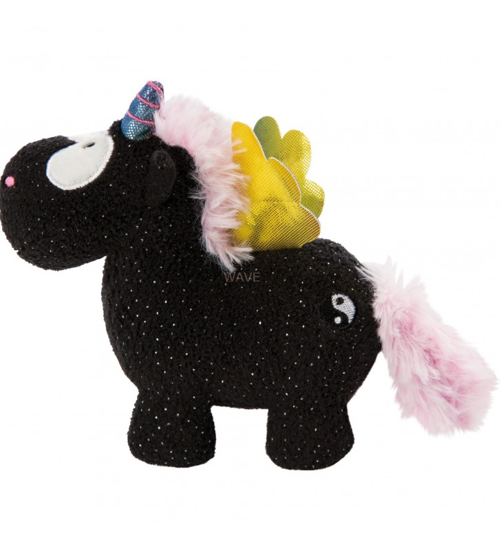 Nici  unicorn rainbow yin, jucărie de pluș (multicolor/negru, 13 cm)