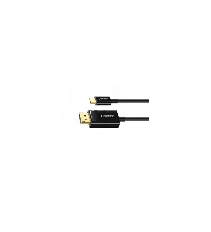 Cablu video ugreen, "mm139"  usb type-c (t) la displayport (t), 1.5m, rezolutie maxima 4k uhd (3840 x 2160) la 60 hz, negru, "50994" (include tv 0.8lei) - 6957303859948