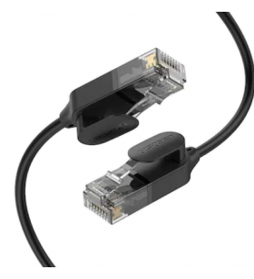 Patch cord utp ugreen cat6a, "nw122" fire din cupru, tiny cable, viteza maxima 10 gbps, 5m, negru "70654" (include tv 0.06 lei) - 6957303876549