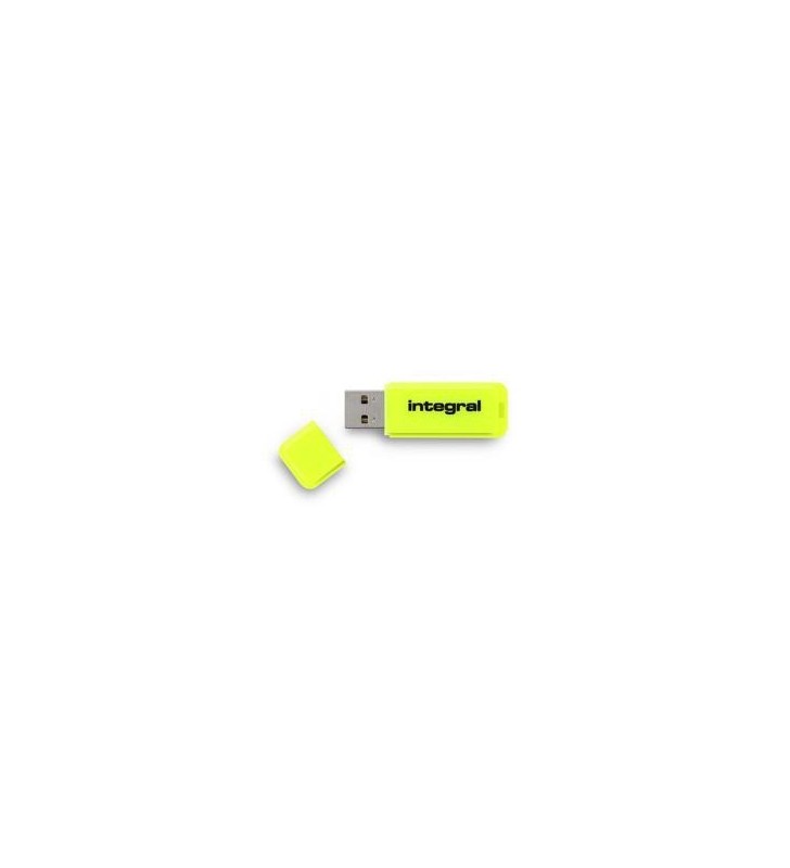 Stick memorie integral neon 32gb, usb 2.0, yellow