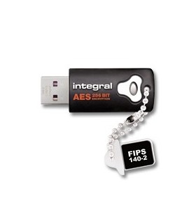 Integral infd4gcrypto140-2 memorii flash usb 4 giga bites usb tip-a 2.0 negru