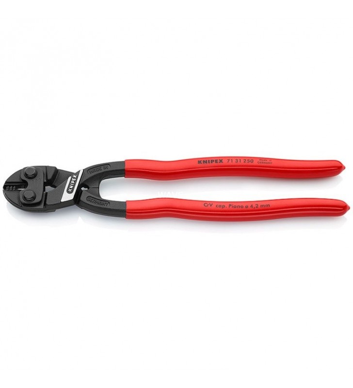Cutter compact knipex  cobolt xl 7131250, clește tăiat (roșu negru)