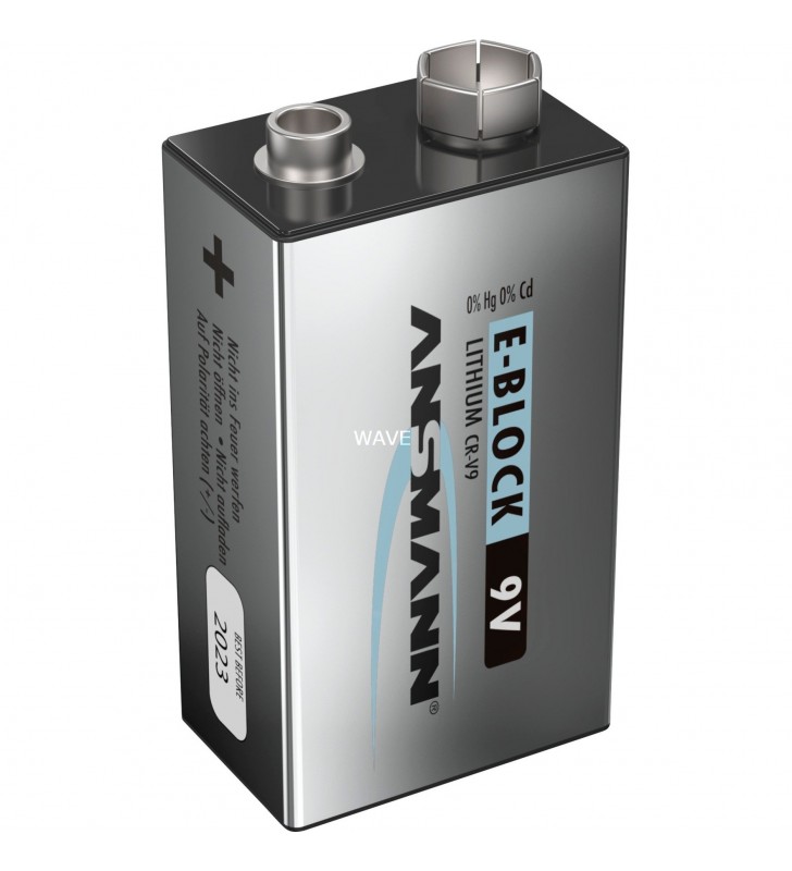 Bloc ansmann  extreme lithium 9v, baterie (argint, 1x litiu)