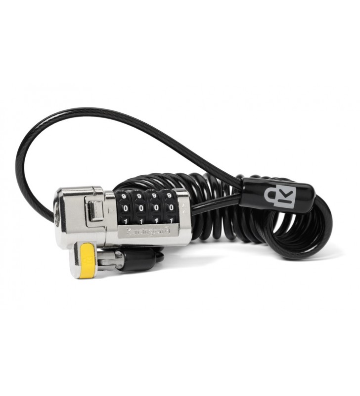 Kensington clicksafe cabluri cu sistem de blocare negru, argint 1,5 m