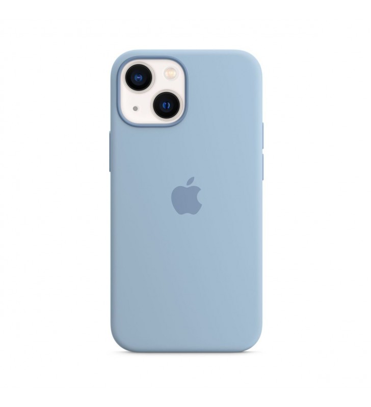 Husa de protectie apple cu magsafe pentru iphone 13 mini, silicon, blue fog