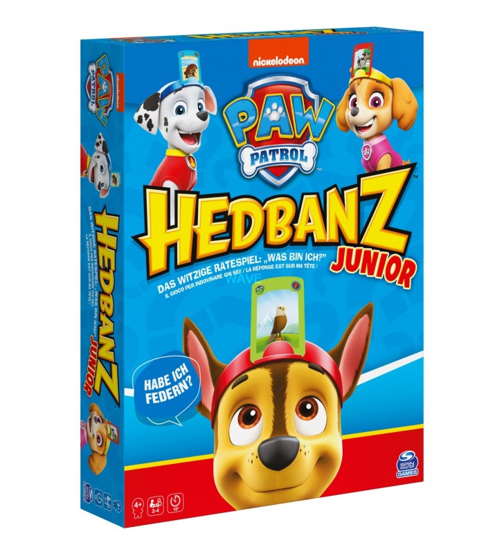 Spin master  hedbanz junior - joc test paw patrol (jocul amuzant de ghicire pentru 2-4 prieteni cu vârsta peste 4 ani)