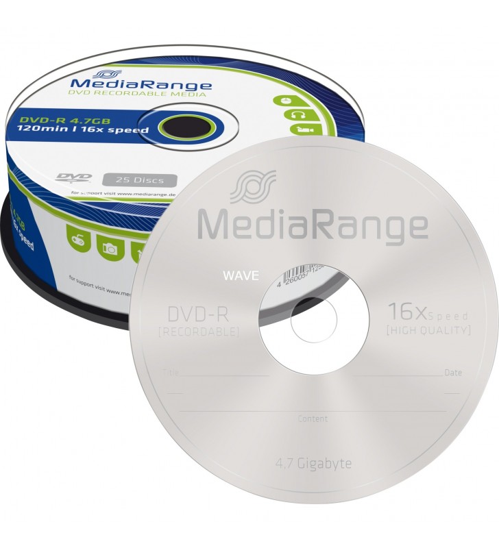 Mediarange  dvd-r 4,7 gb, dvd-uri goale (16x, 25 bucăți)
