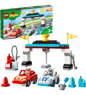 Jucărie de construcție a mașinii de curse lego  10947 duplo (jucării pentru copii mici, jucării pentru copii de la 2 ani)